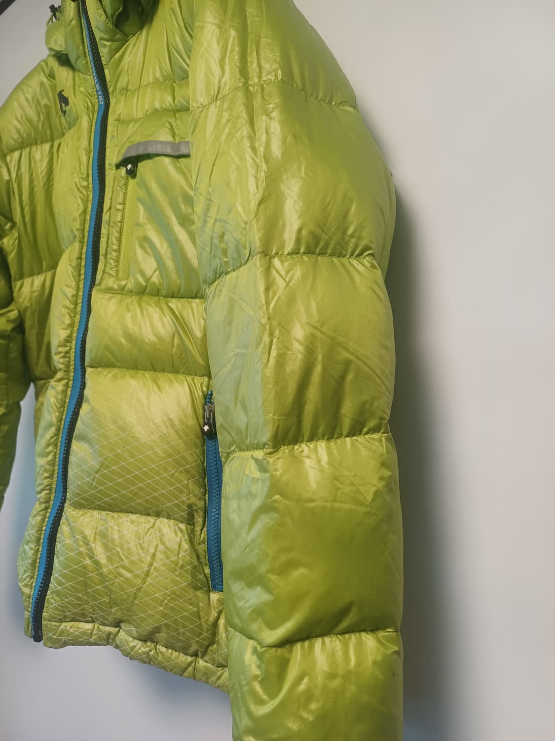 [정품] 데상트 구스다운 후드 패딩 / 여성 95 / 경량 다운 / 라임 상품이미지6