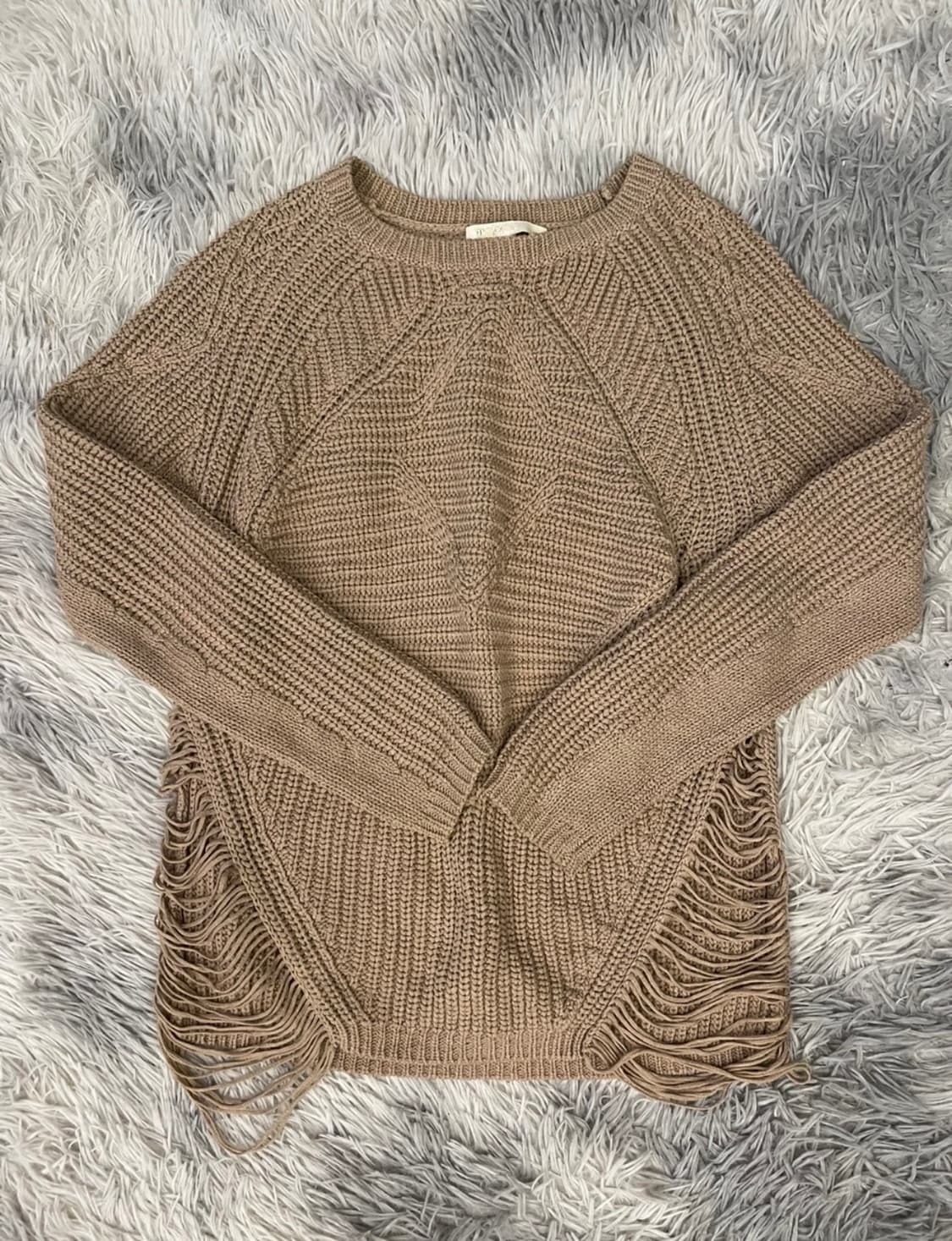 마쥬 베이지 니트 풀오버 스웨터 상품이미지1