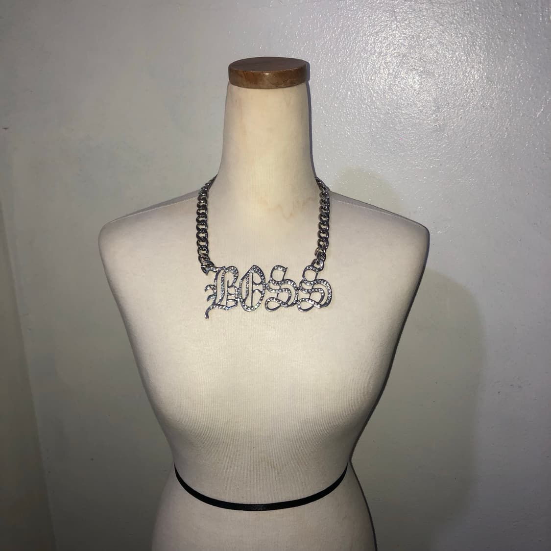 빈티지 실버 체인 보스 볼드 목걸이 갸루 펑크 긱시크 오리엔탈 상품이미지1