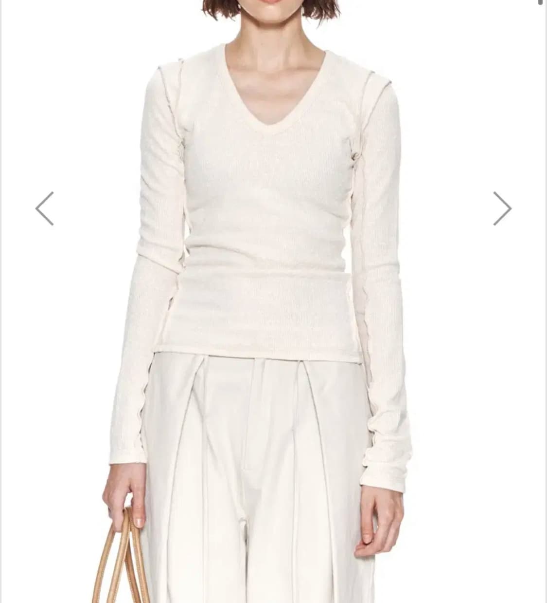 마땡킴 stitch v neck silm top 상품이미지1