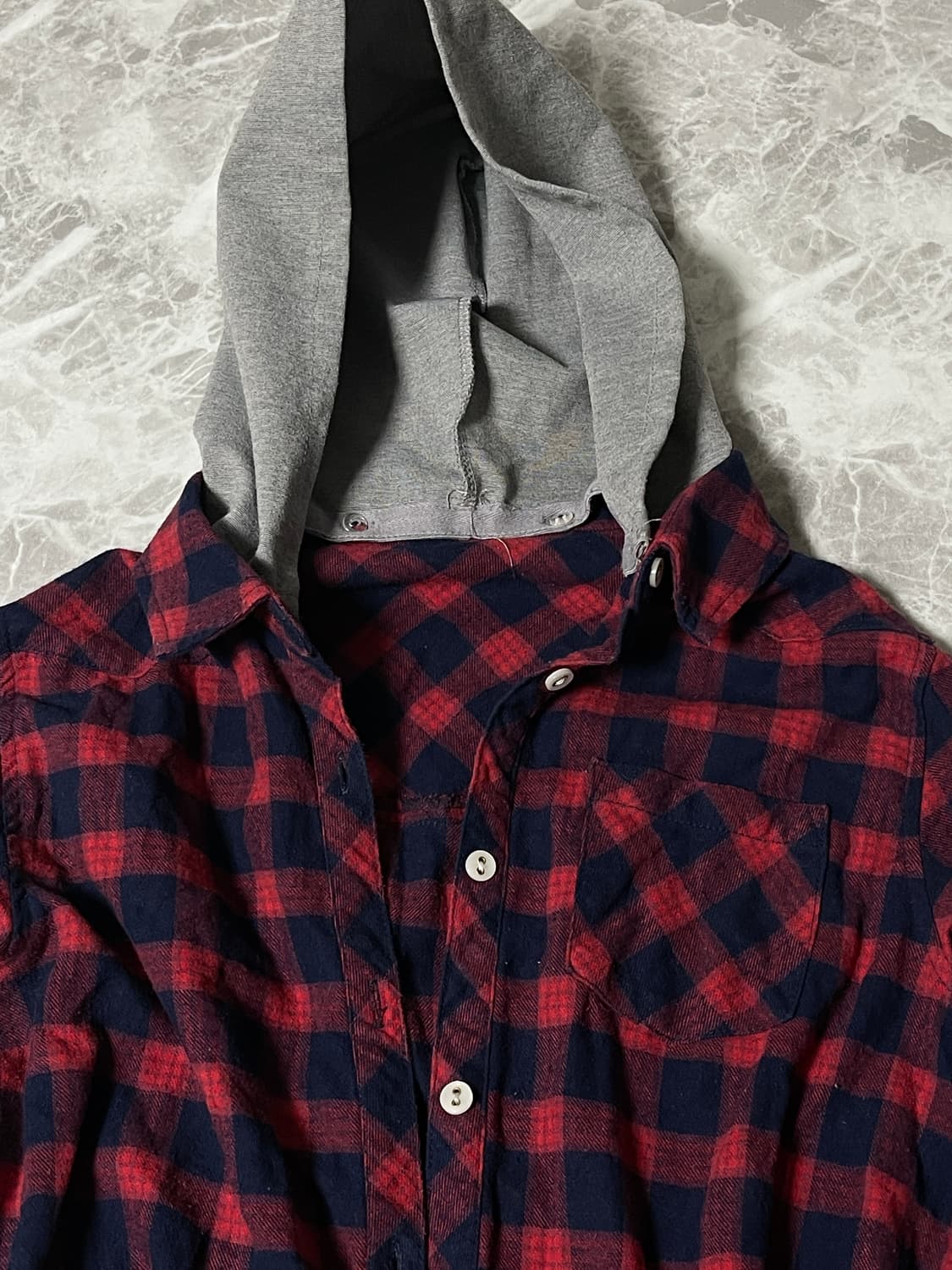(Unknown)00's check hoody shirts 상품이미지2