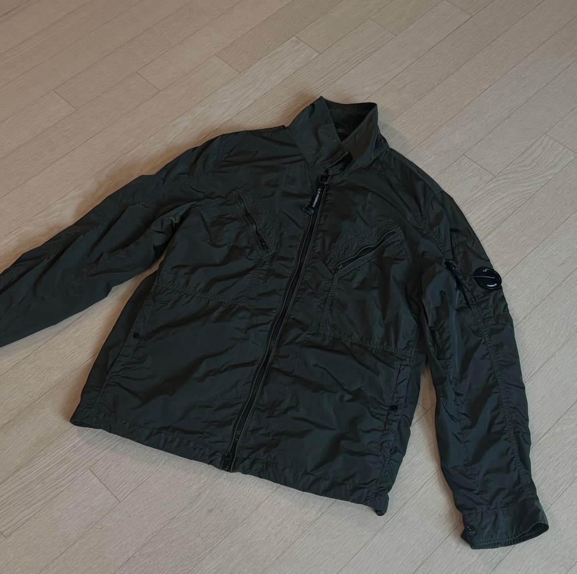 [L] CP컴퍼니 크롬 가먼트다이드 렌즈 셔츠 자켓 카키 상품이미지1