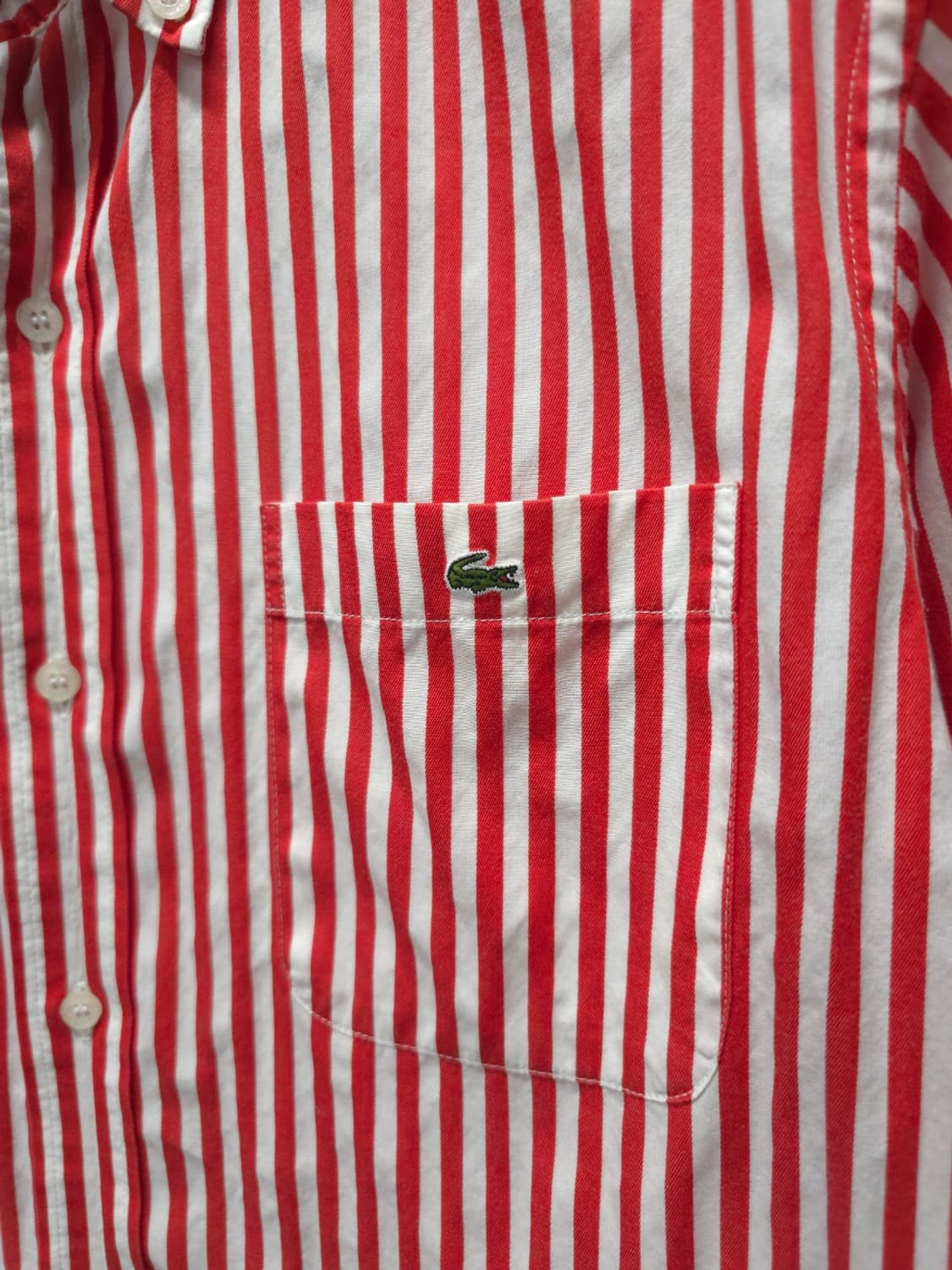 라코스테 남성 오렌지 스트라이프 버튼다운 셔츠(95~100) 상품이미지4