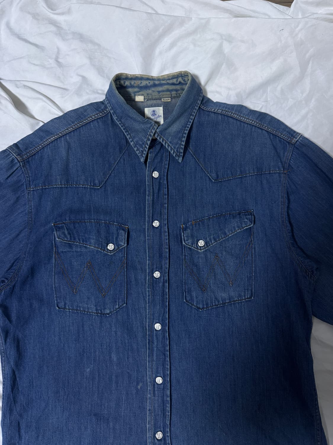 랭글러 27MW 데님 웨스턴 셔츠 스티브 맥퀸 상품이미지4