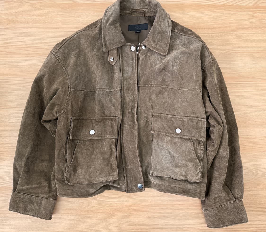 자라 100% 스웨이드 리얼 레더 자켓 상품이미지6