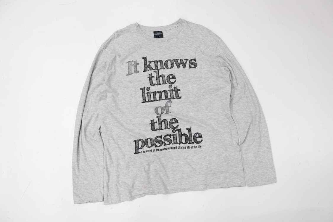 타임스텝 빈티지 그레이 타이포그래피 롱 슬리브 (LL) 상품이미지2