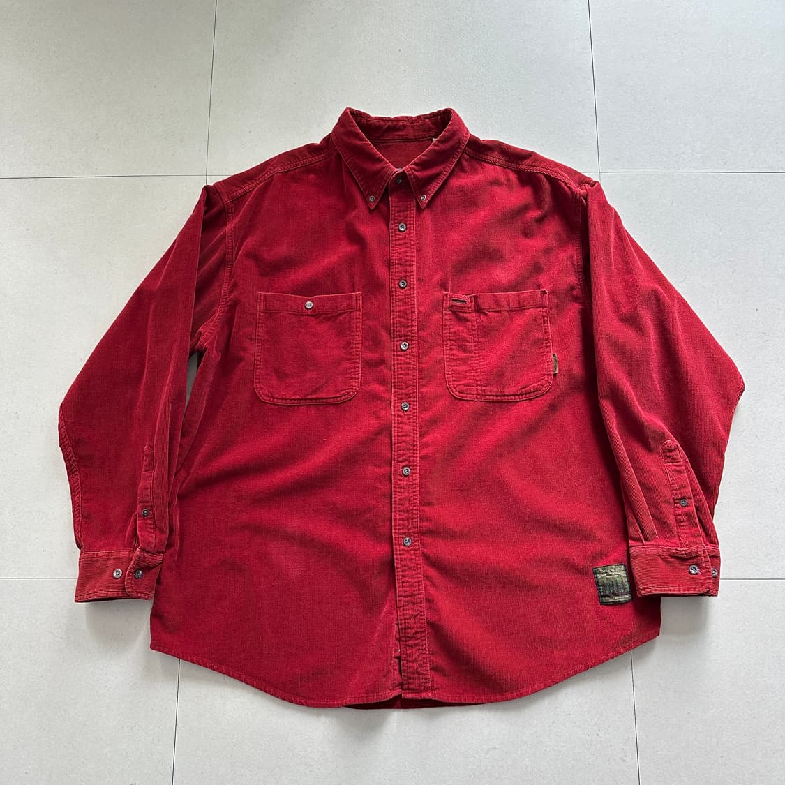 90s 팀버랜드 코듀로이 워크 셔츠 XL 상품이미지1
