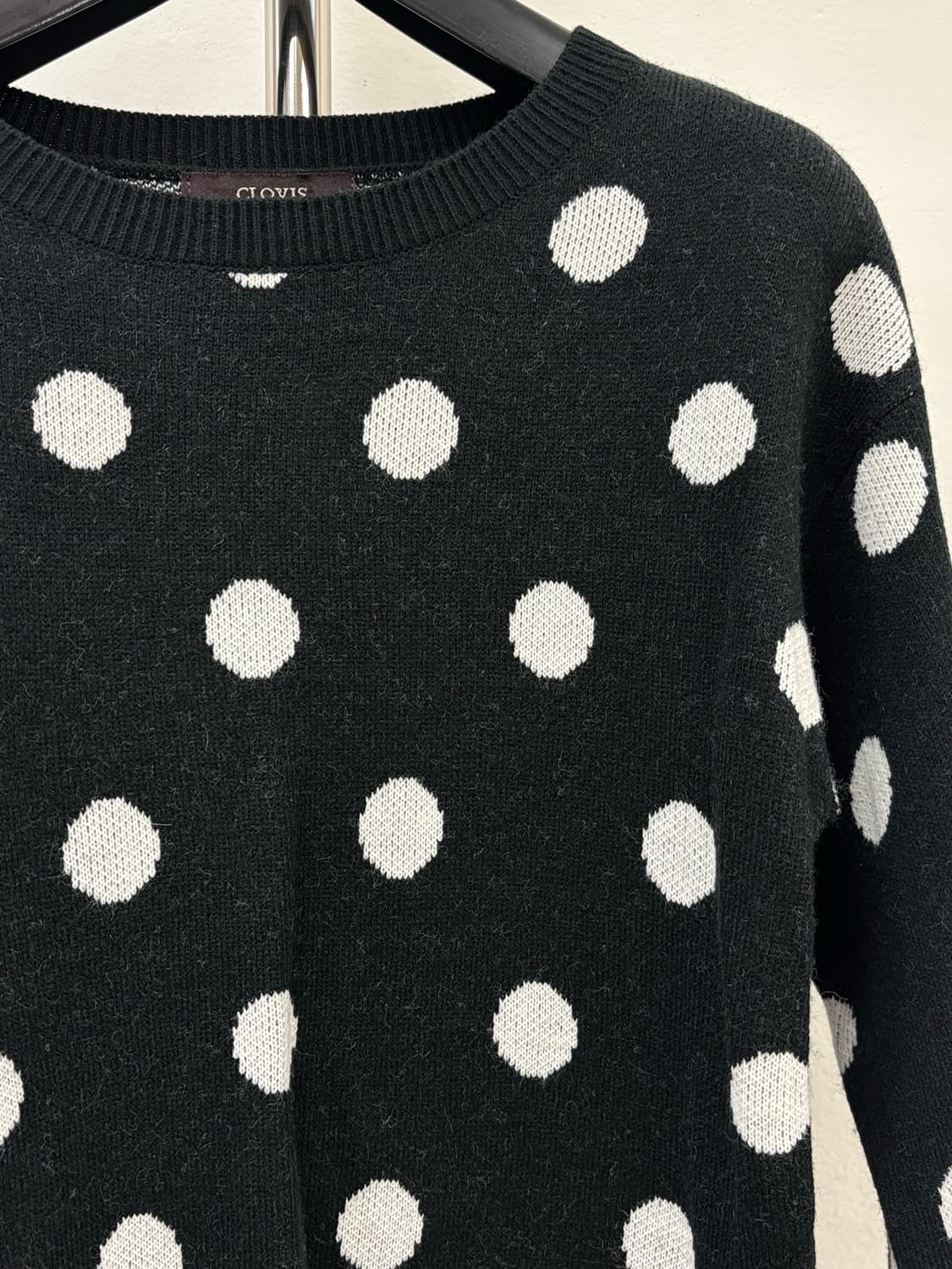 빈티지 블랙 도트 니트 상품이미지6