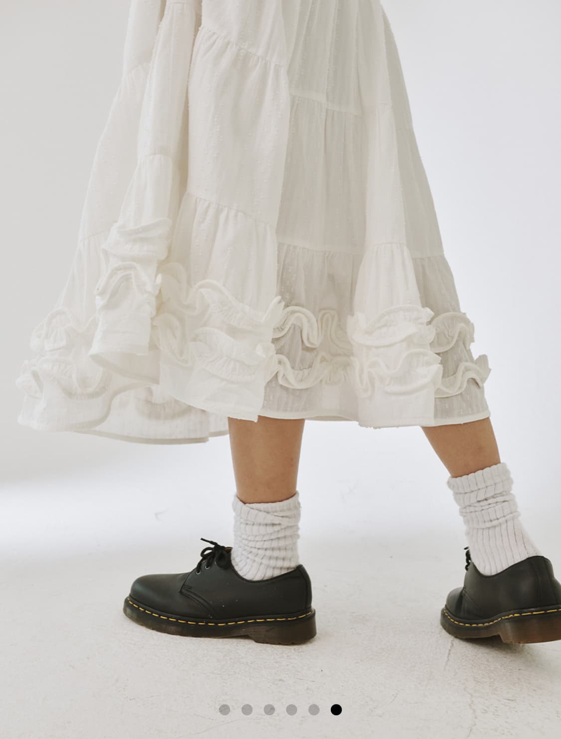 Middle frill skirt - white 상품이미지5