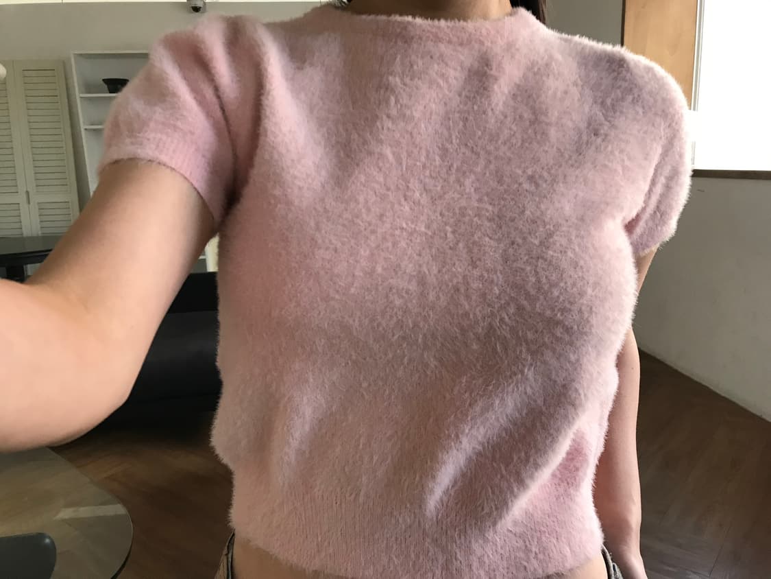 vintage pink half knit 상품이미지4