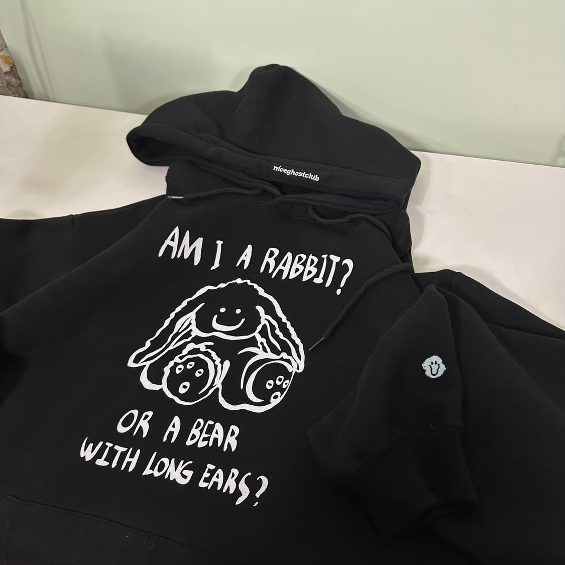 XL-XXL 나이스고스트클럽 오버핏 코튼 래빗프린팅 후드티 상품이미지1