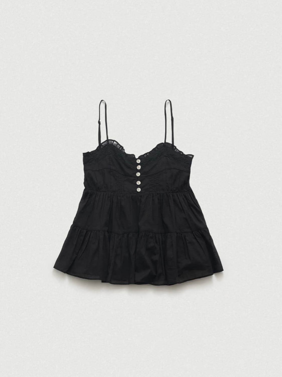 더바넷 Oa Frill Sleeveless Top Black 상품이미지1