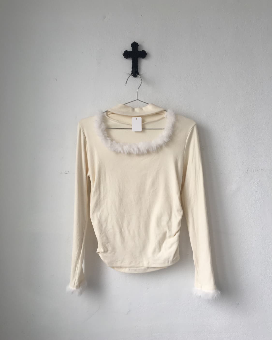 Fur trimming knit 상품이미지2