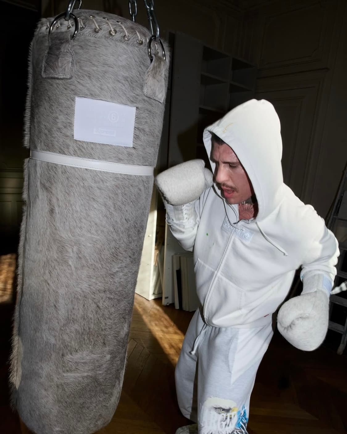 슈프림 X 메종 마르지엘라 박스로고 집업 후드 스웻셔츠 26SS 상품이미지5