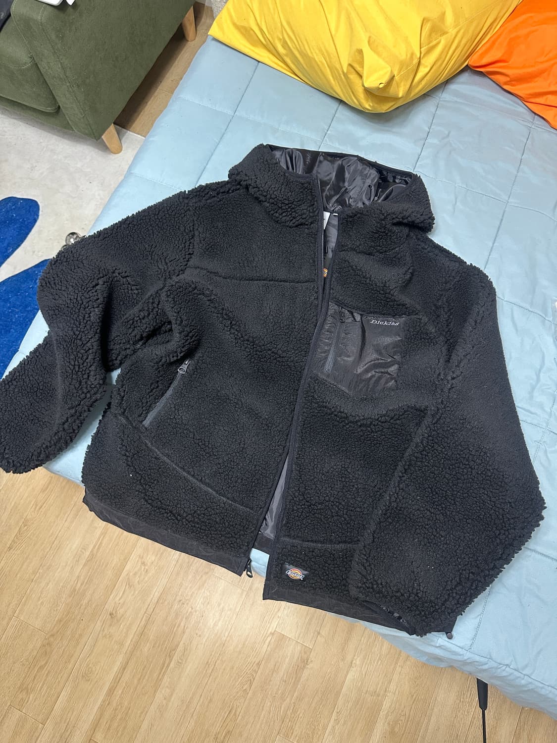 Dickies 후리스 후드 자켓 L 블랙 새상품 상품이미지1