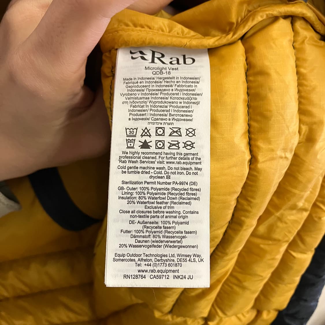  랩 마이크로라이트 다운 패딩 베스트 조끼 벨루가 상품이미지4