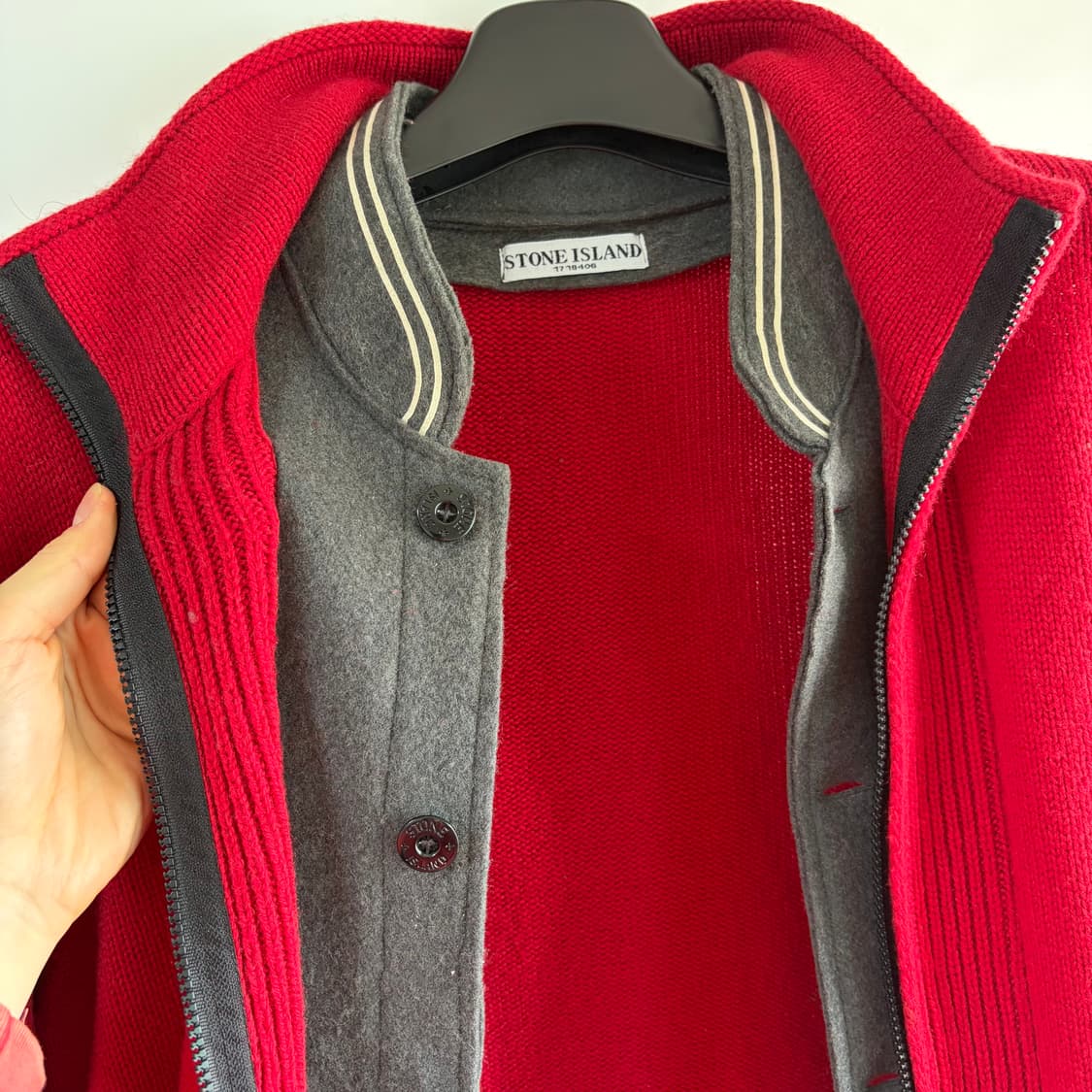 빈티지 스톤아일랜드 도킹 니트집업 상품이미지5