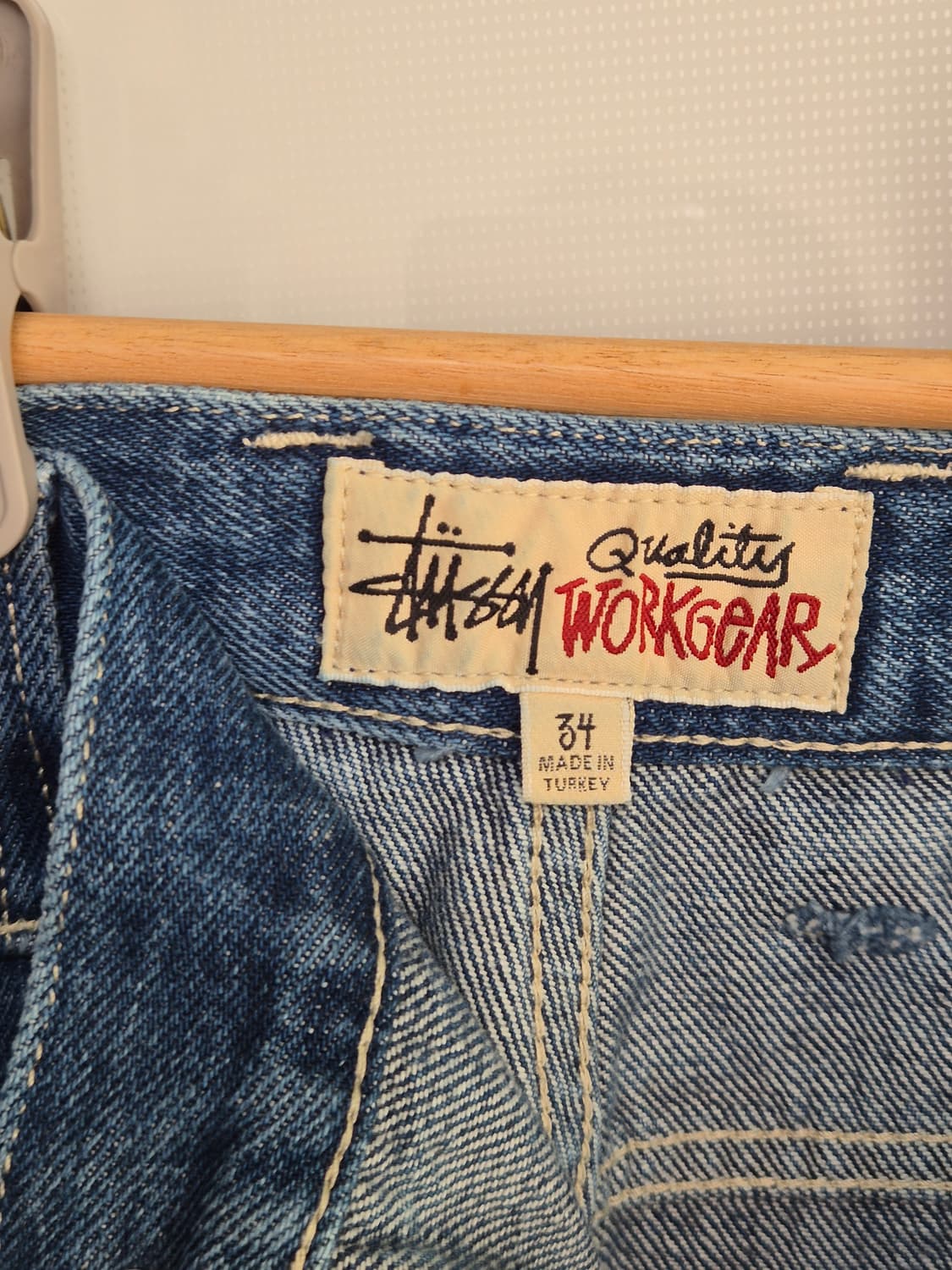 스투시 더블 니 데님 워크 팬츠 청바지 34사이즈 상품이미지5