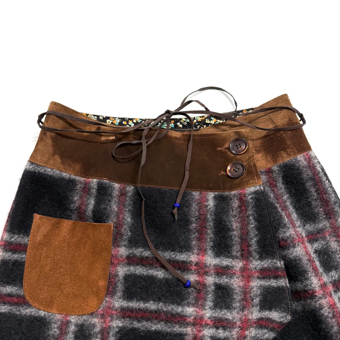 빈티지 로열 진 체크 울 스커트 상품이미지4