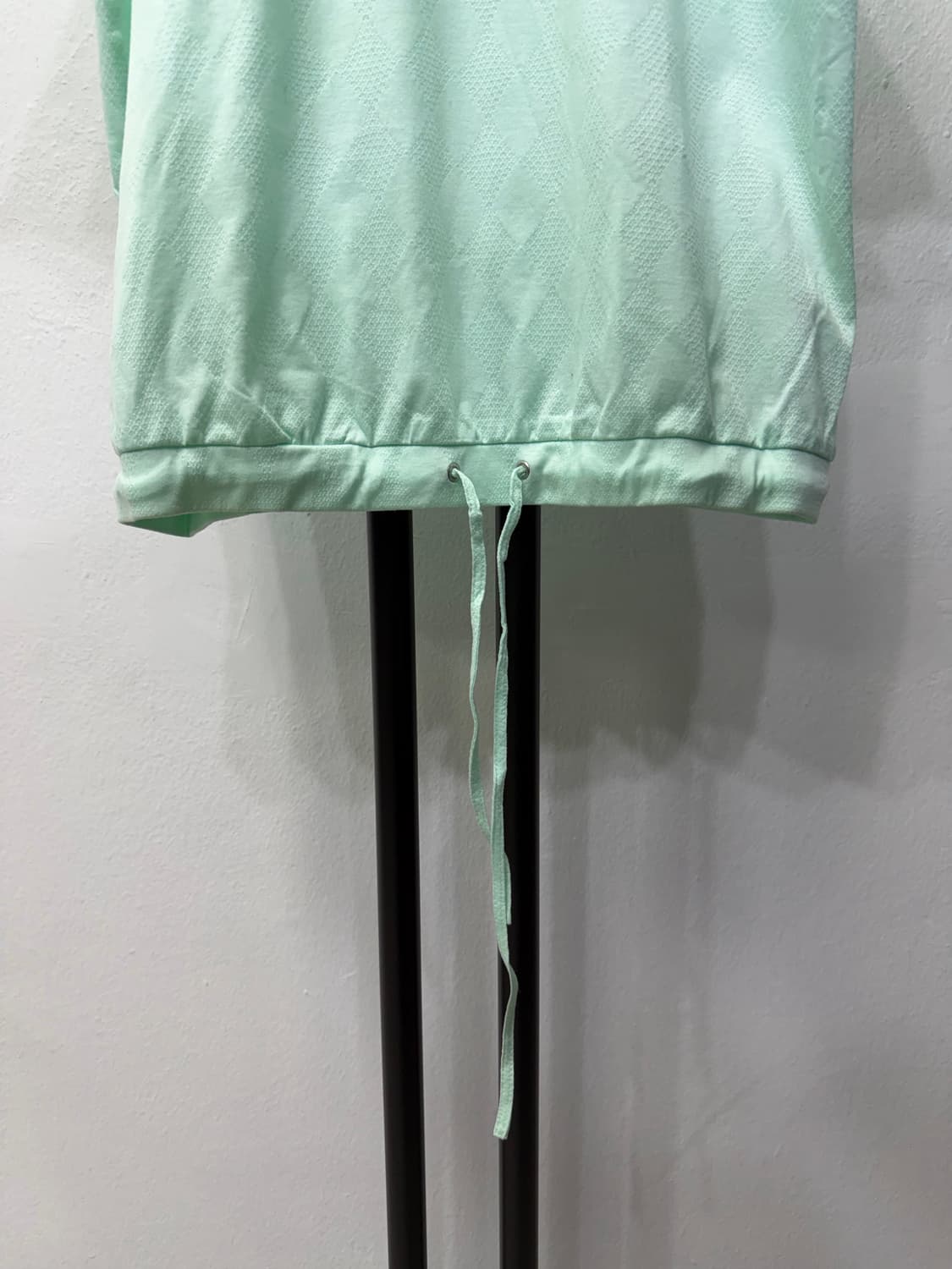 정품) 랑방 한섬 민트색 반집업 퍼프 기능성 반팔 40 상품이미지4
