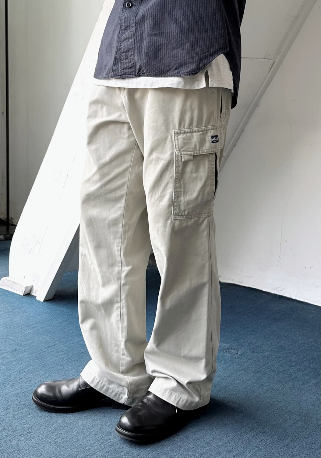 Cotton twill wide cargo pants 상품이미지5