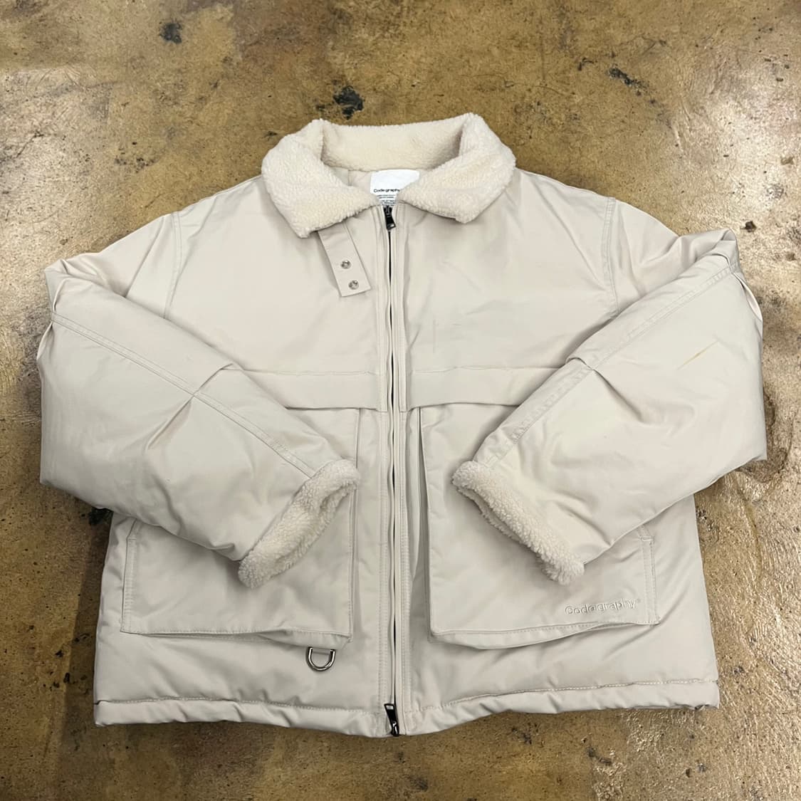 [정품/L] 코드그라피 덤블 숏패딩 아이보리 b17 상품이미지2