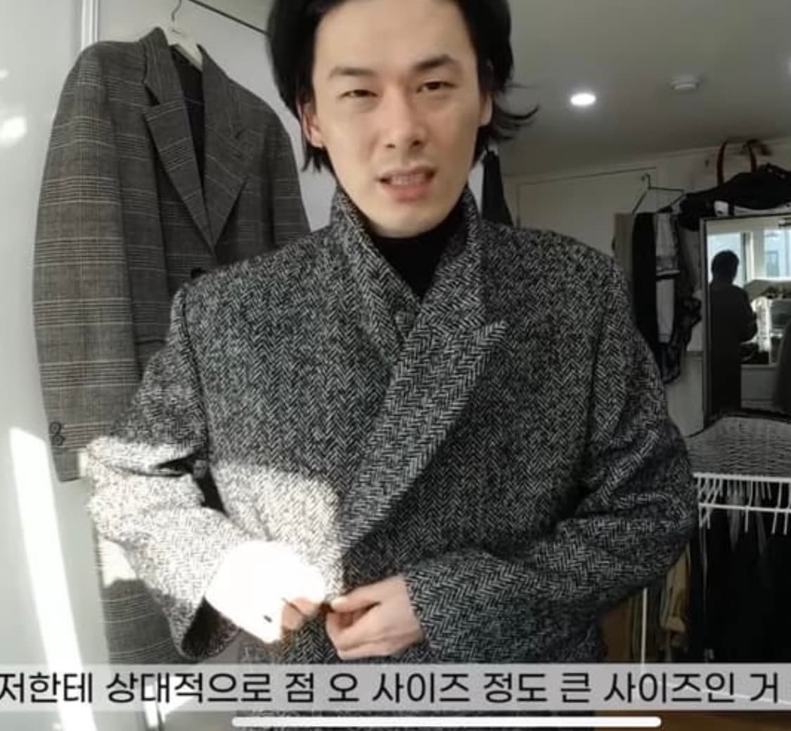 챈스챈스 울 헤링본 더블코트 S 사이즈 (김원중 코트) 상품이미지6