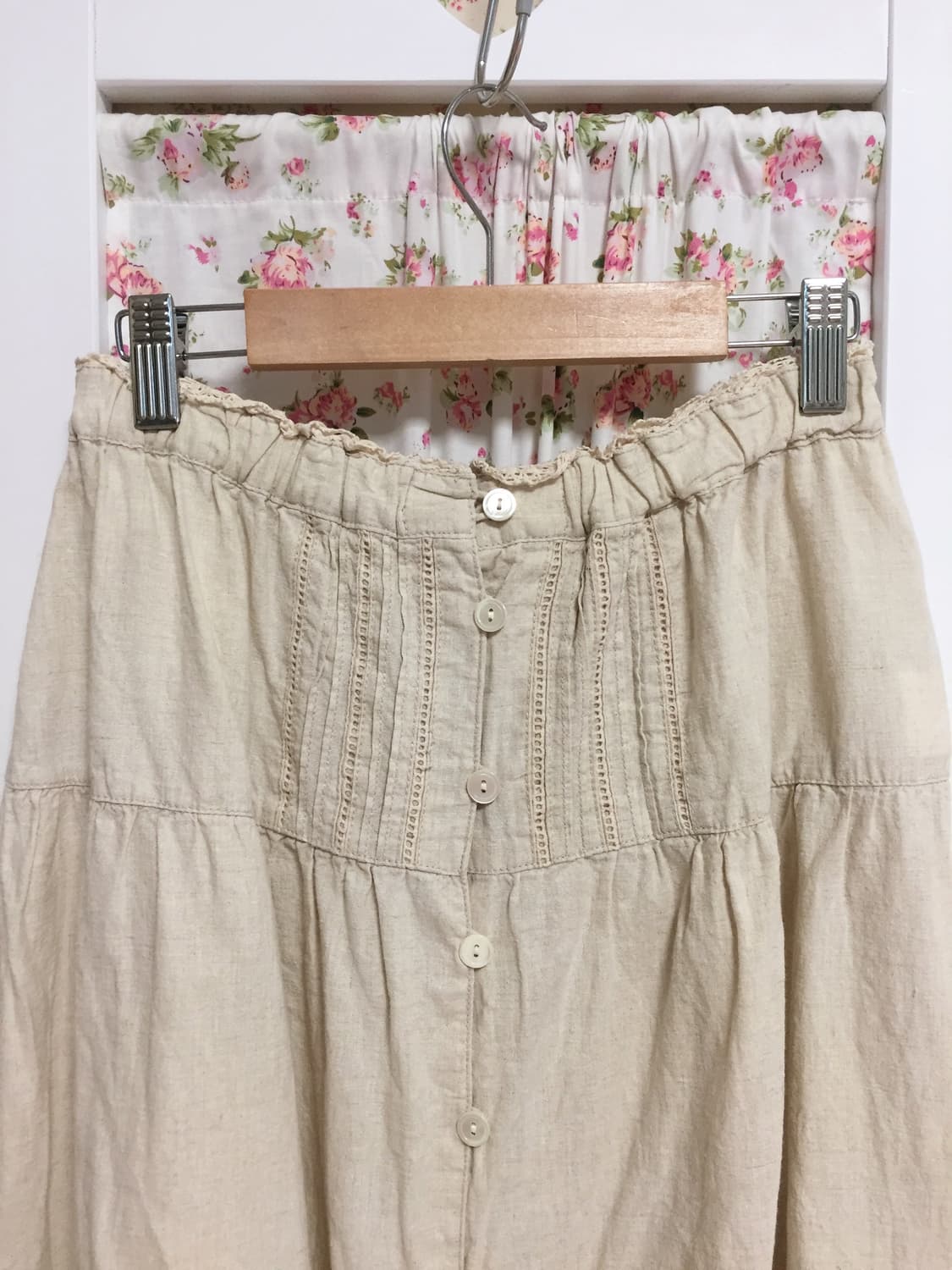 빈티지 크로셰 단추 스커트 상품이미지3