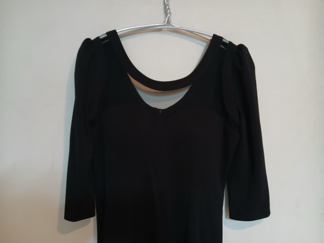 나롱쥐 타이트 망사 슬림 칠부 원피스 캡 드레스 섹시 홀복 클럽 파티룩 상품이미지4