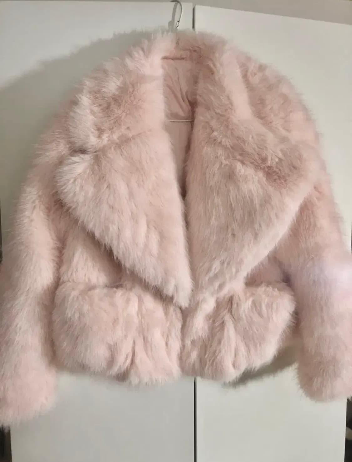 딸기우유 핑크 퍼자켓 갸루 상품이미지1