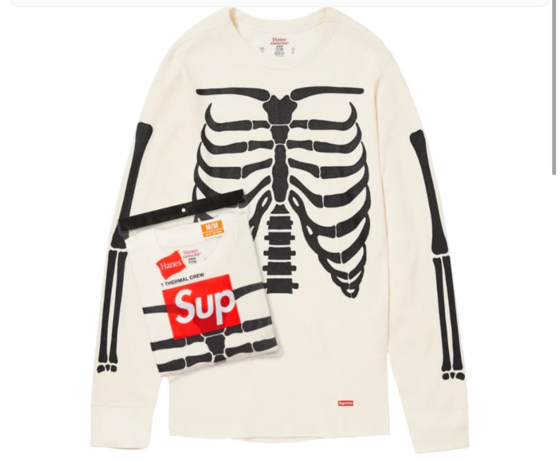 슈프림 헤인즈 본즈 써멀 크루 내츄럴 XXL 상품이미지1