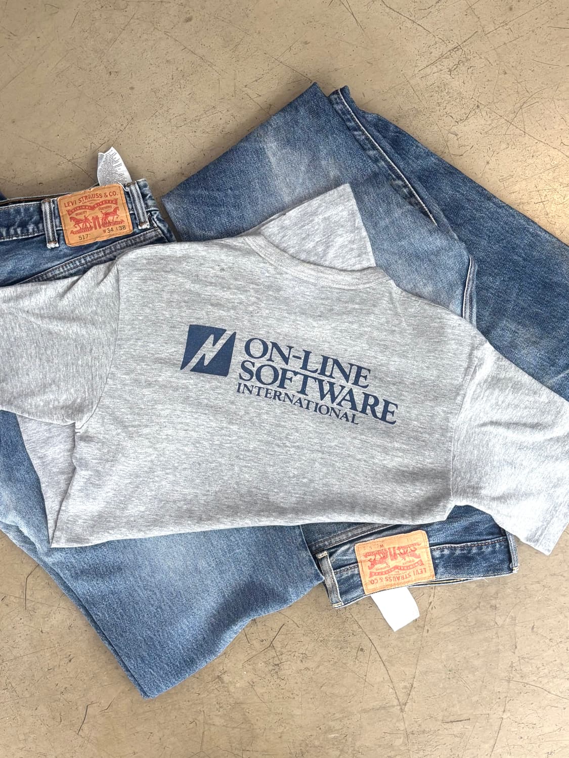 90's MADE IN USA 🇺🇸 HANES 반팔 티셔츠 그레이 상품이미지5