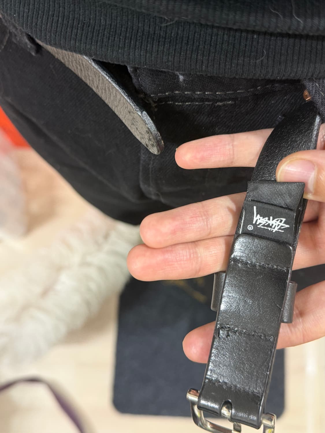 스투시 SS 링크 스터드 벨트 블랙 상품이미지6