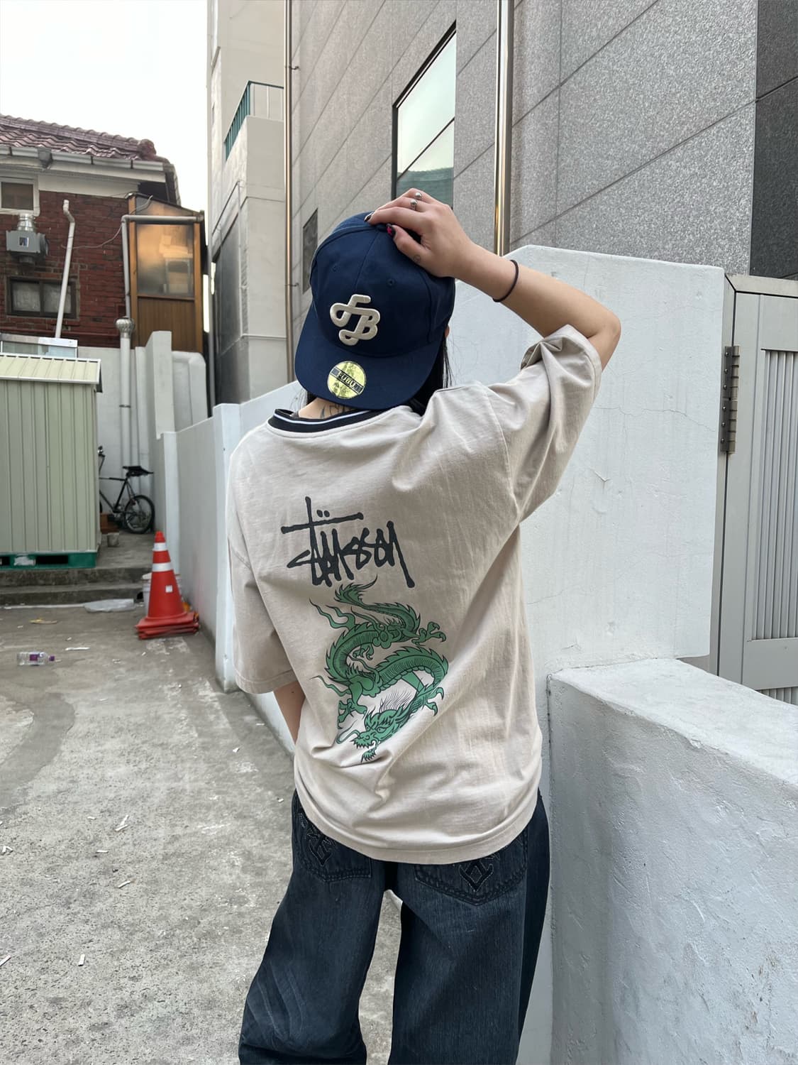 스투시 아카이브 드래곤 오버핏 티셔츠 상품이미지2