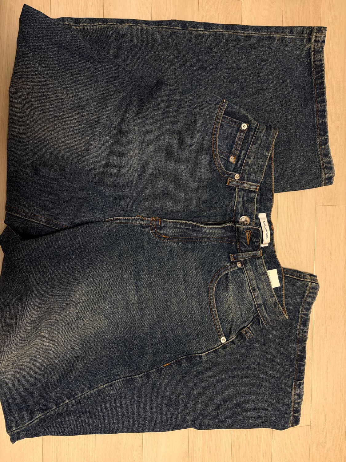 밀로 우먼 빈티지 와이드 데님 팬츠 [워시드 블루] s사이즈 상품이미지6