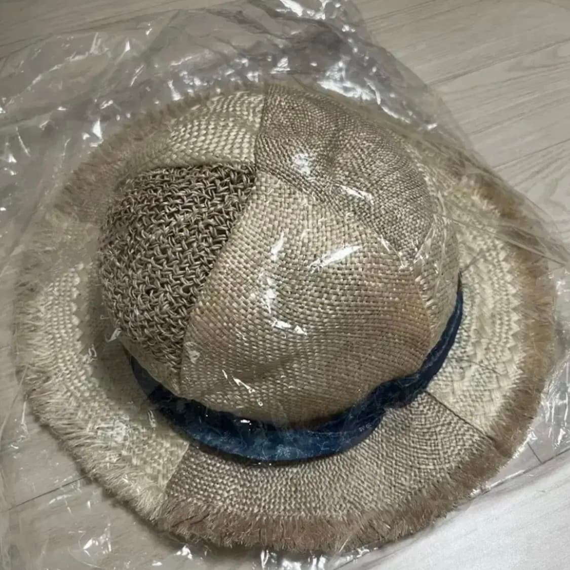 캐피탈 패치워크 밀짚 모자 상품이미지1