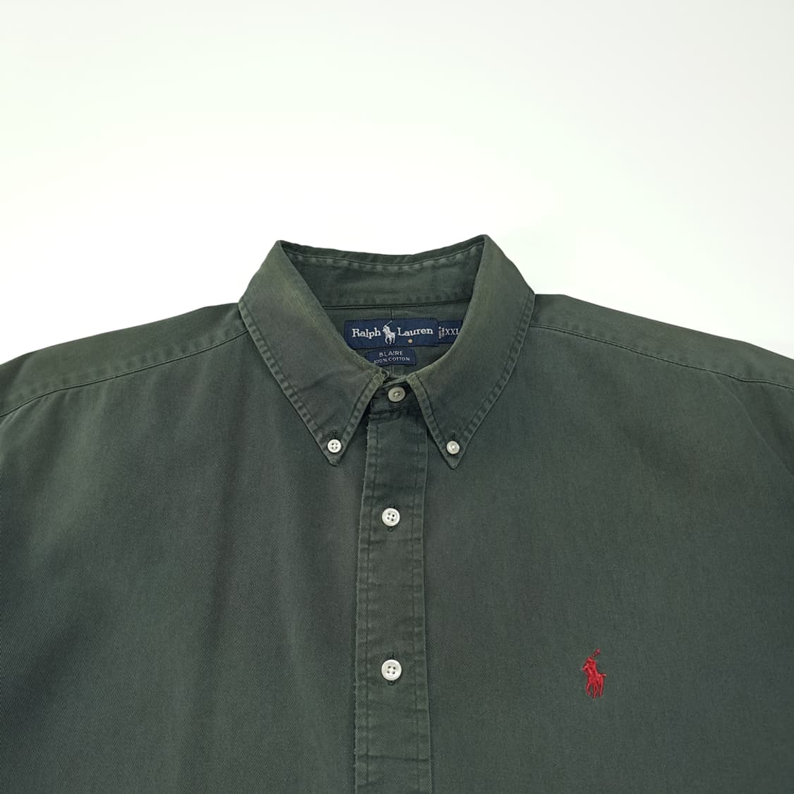 CL517 2XL 폴로 90s 페이디드 세이지그린 빈티지 셔츠 남방 상품이미지2