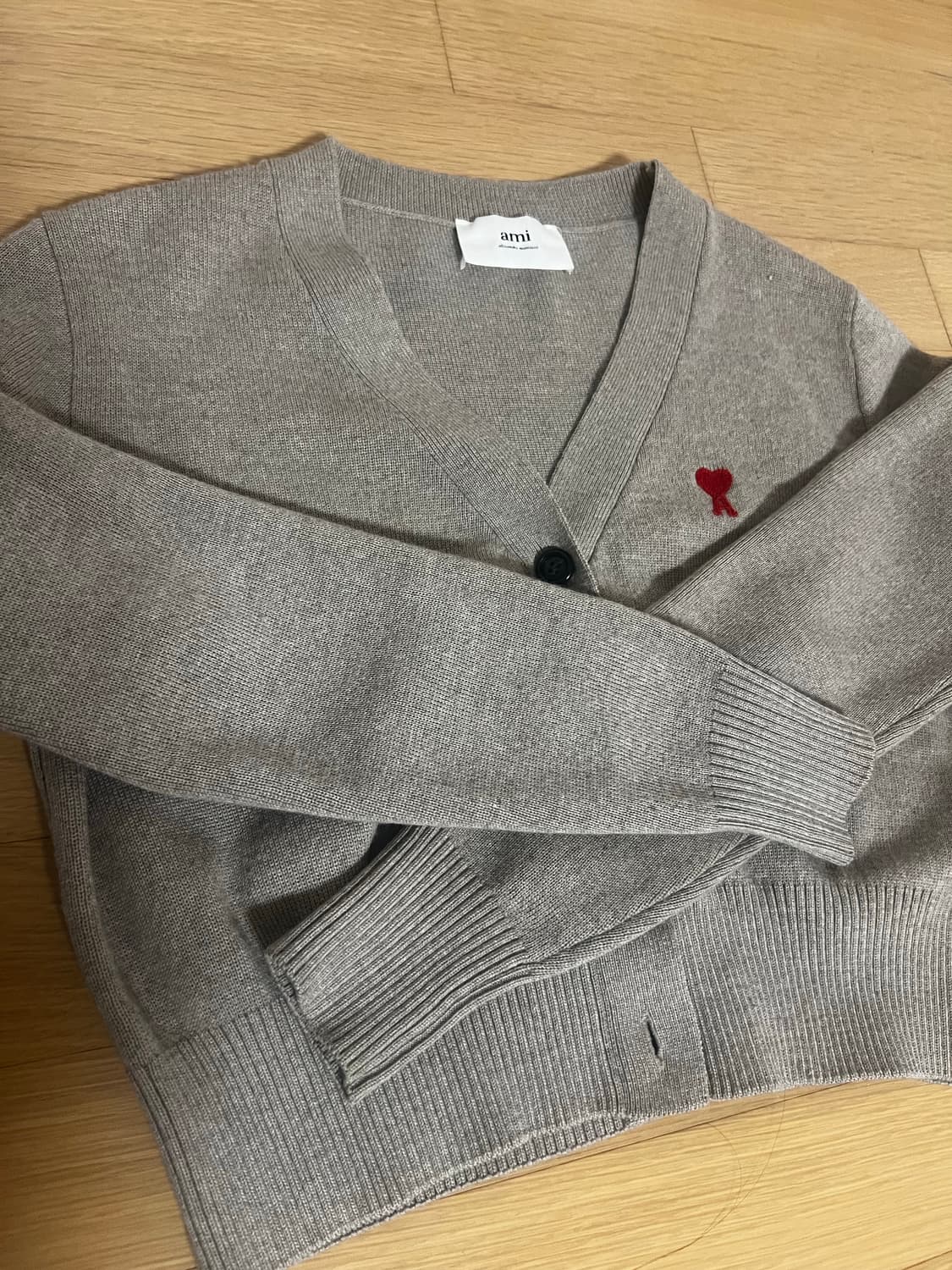 아미 스몰로고 여성 크롭 가디건 상품이미지3