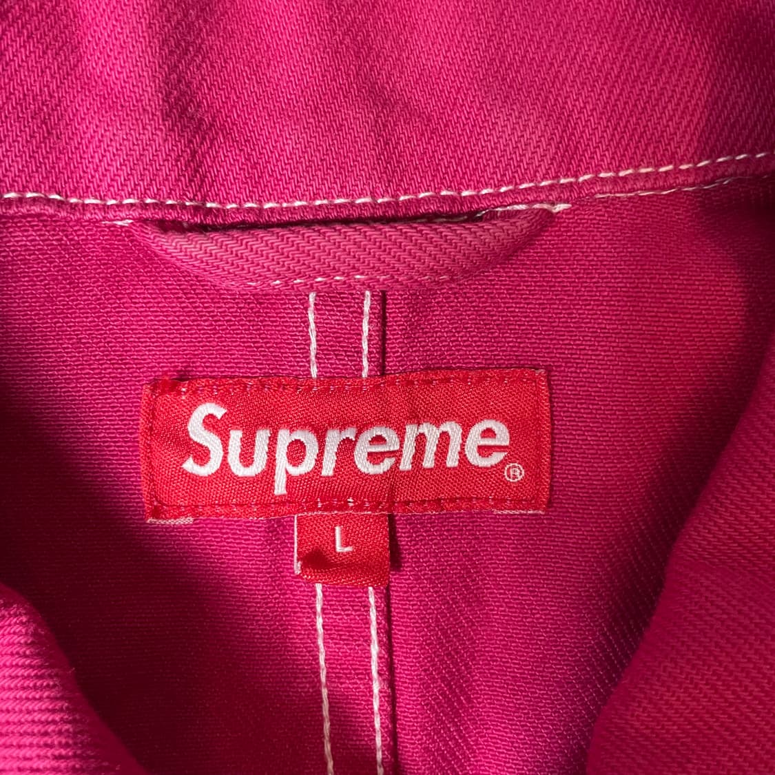 슈프림 16FW 데님 초어 마젠타 더블포켓 자켓 L 상품이미지4