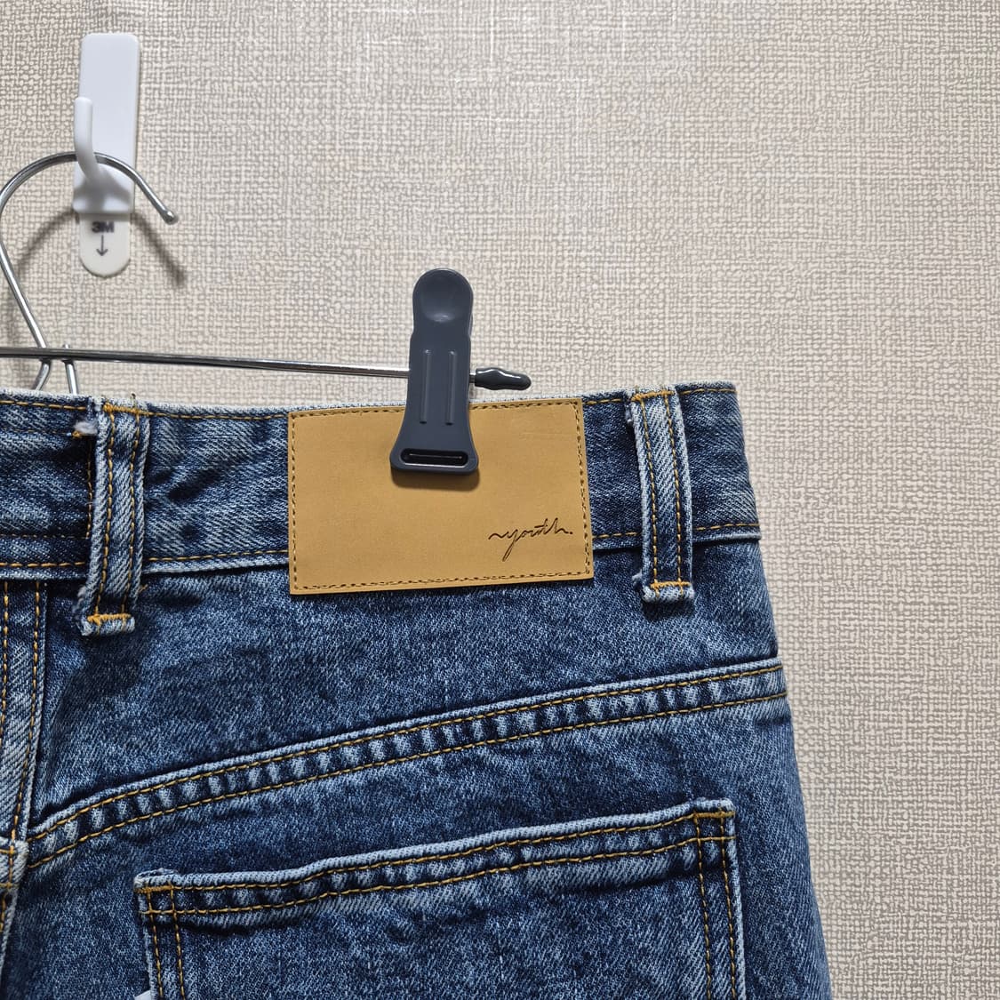 (S) 유스 youth 스트럭쳐 와이드 데님 팬츠 W30 L30 상품이미지7