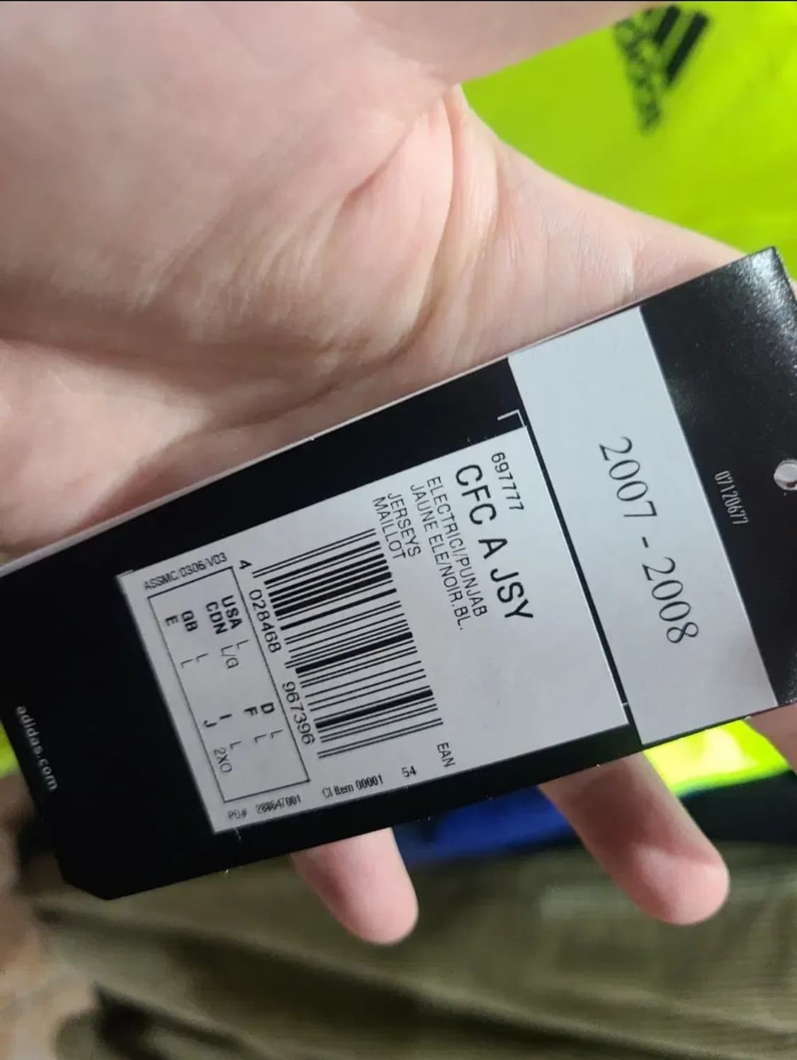 아디다스 07 08 첼시 어웨이 올드레플 축구져지 상품이미지7