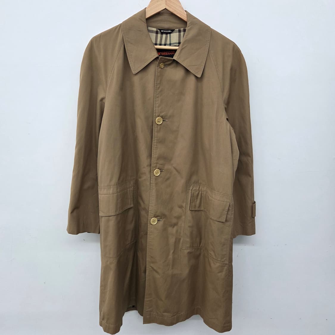 맥그리거 브라운 롱 트렌치코트 남 L 상품이미지2
