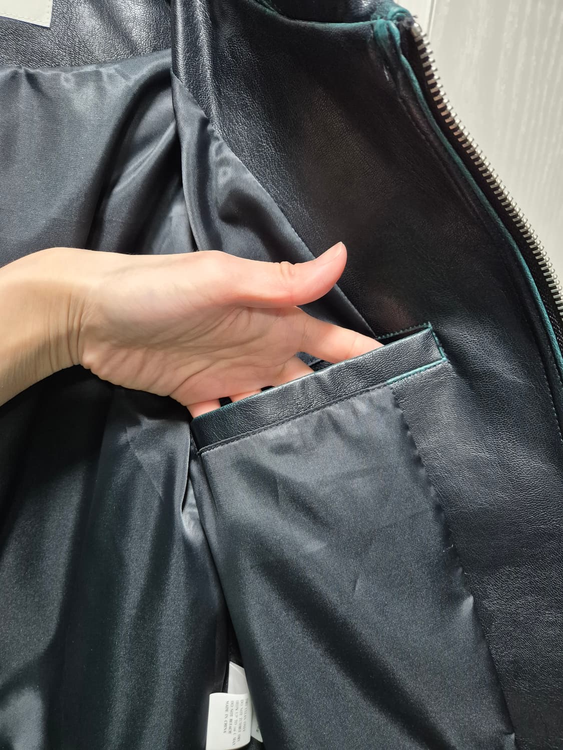 (새상품)ORO 오로 블랙 레더 크롭 자켓 상품이미지7