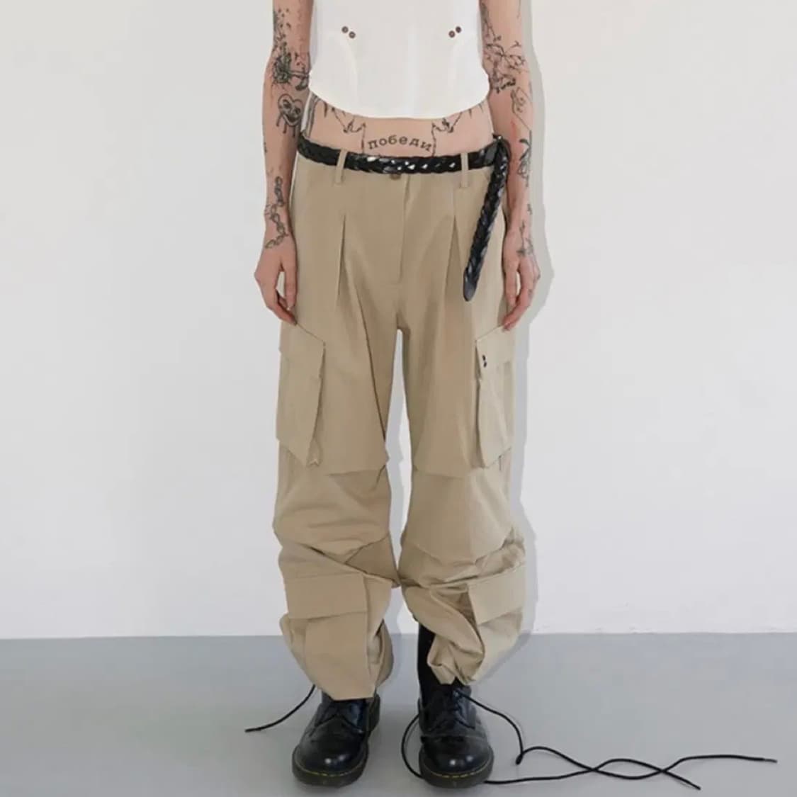 데어드 Eyelet Wide Cargo Pants 아일렛 카고팬츠 M 상품이미지3