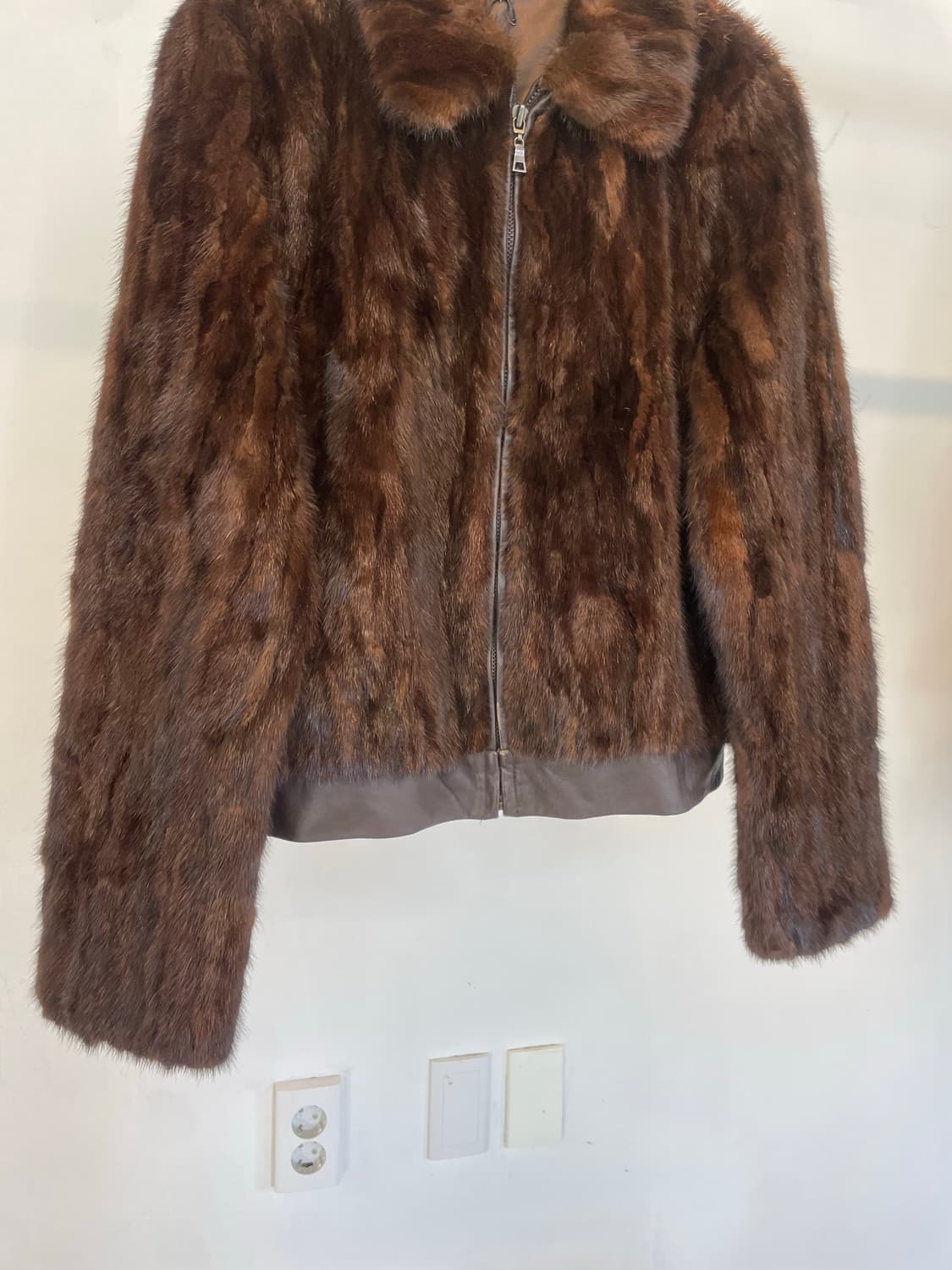 Mink fur leather jacket 상품이미지3
