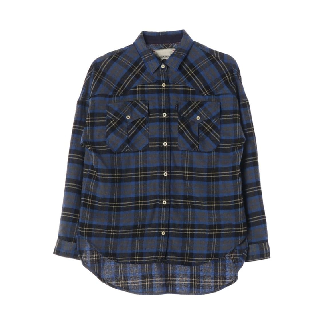 버커루 블루 타탄체크 빈티지 무드 셔츠 상품이미지1