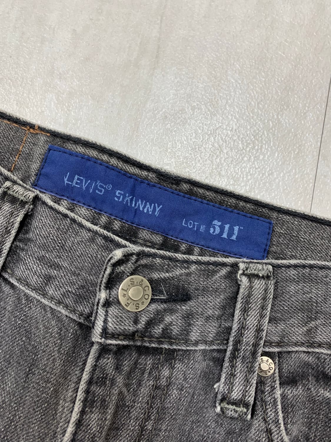 리바이스 511 흑청 데님 팬츠 #313 상품이미지4