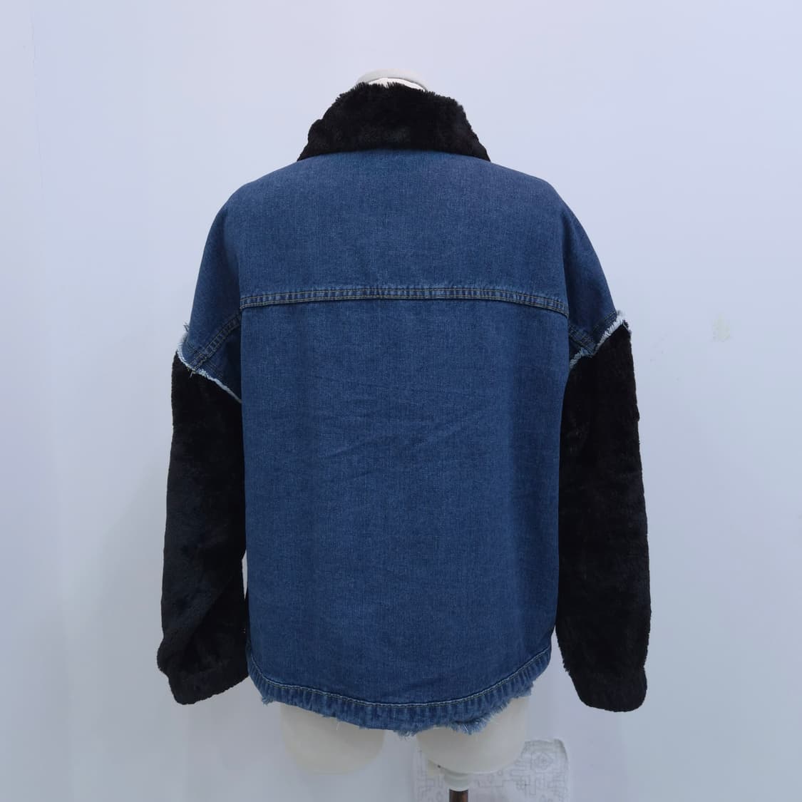 오버핏 빈티지 퍼 데님자켓 상품이미지10