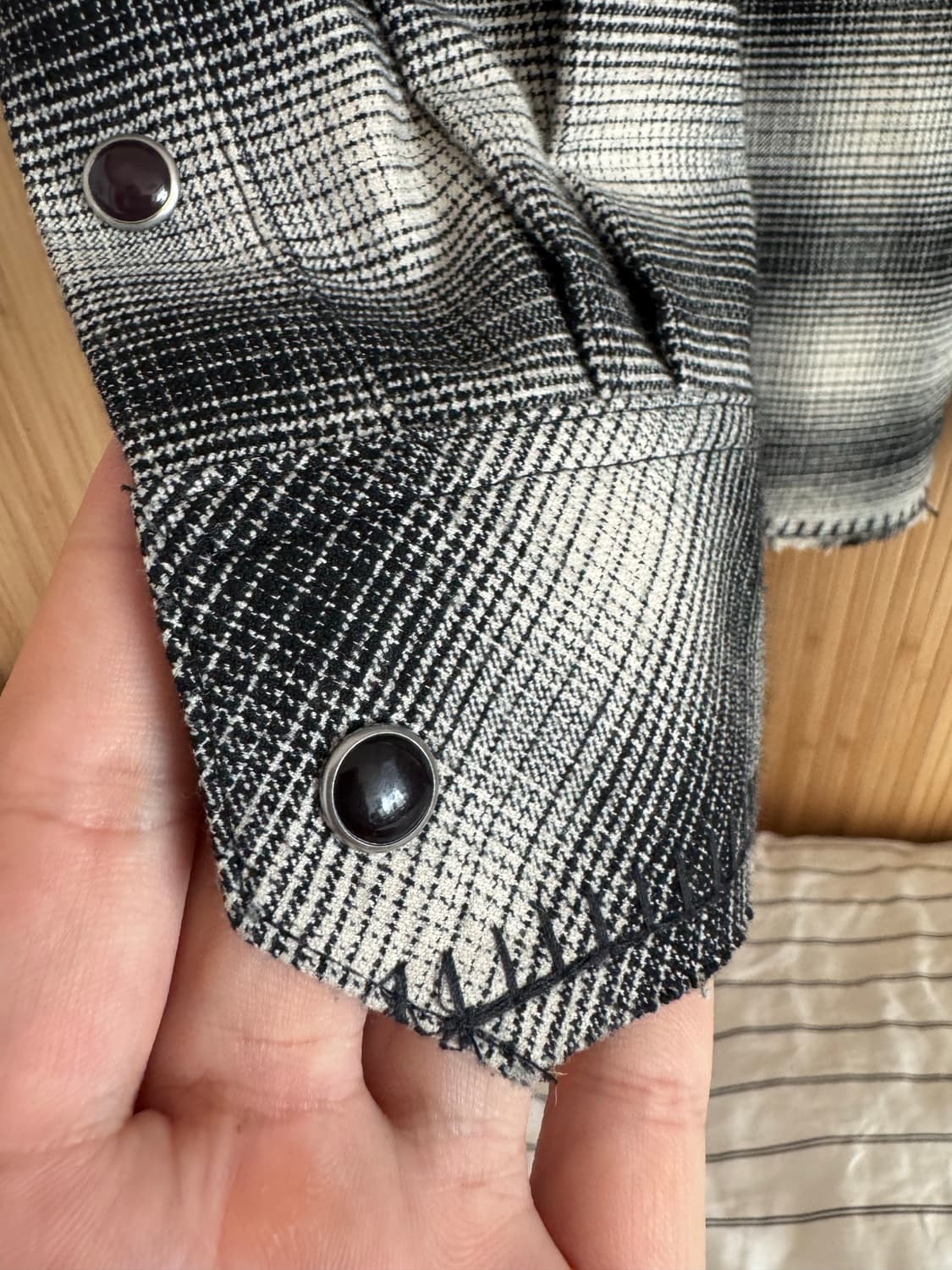 L사이즈 렉토(RECTO) 옴브레 체크 셔츠 상품이미지9