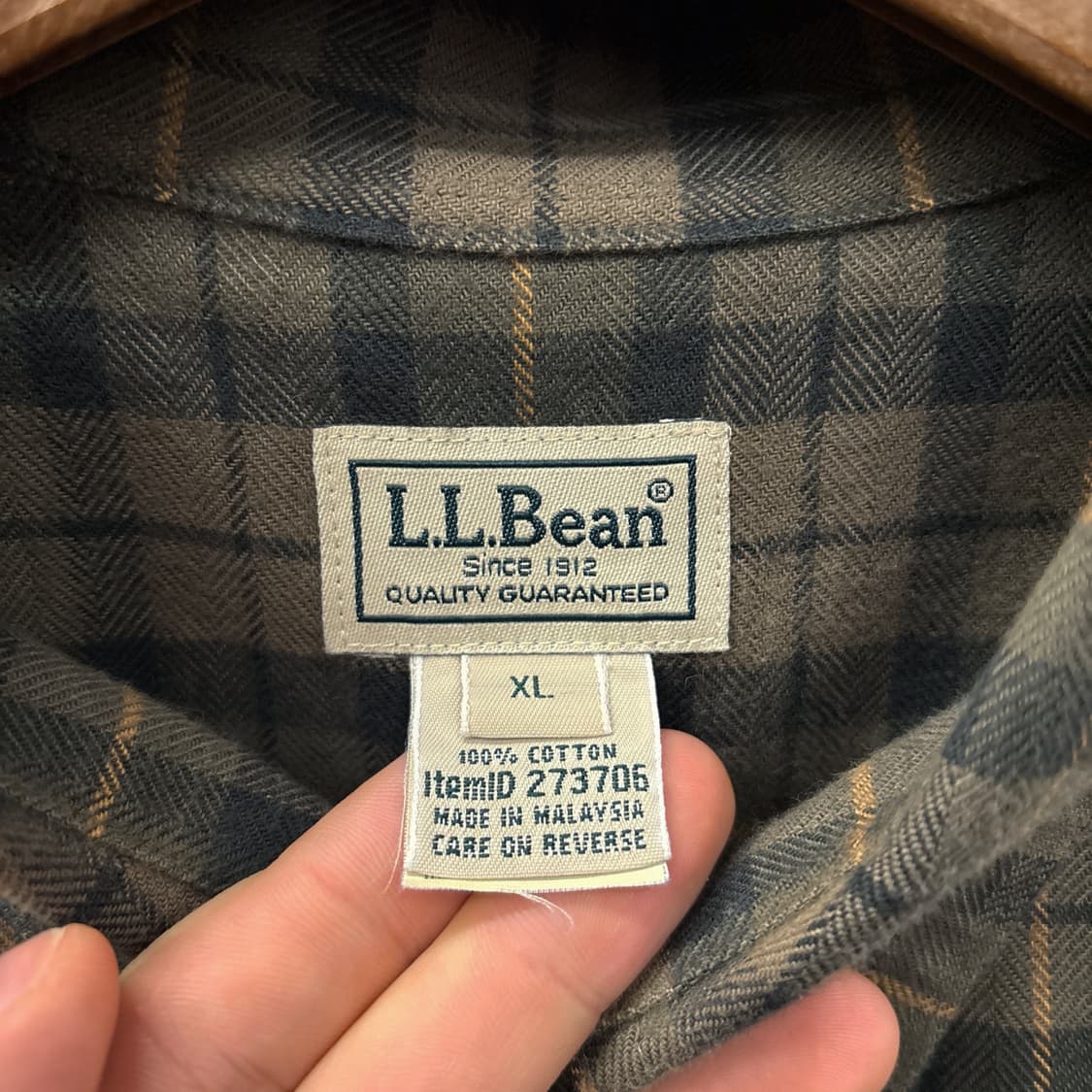 엘엘빈 윈도우 타탄체크 플란넬 버튼다운 워크셔츠 N1081 상품이미지7